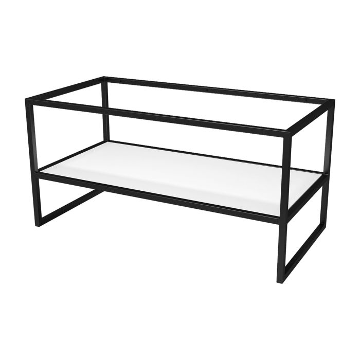 Support de plancher pour lavabo en noir mat 39 po x 20 po