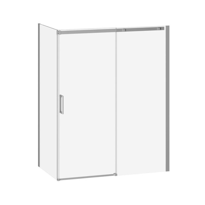 Porte de douche coulissante Vivio 60 po x 36 po x 75 po Chrome