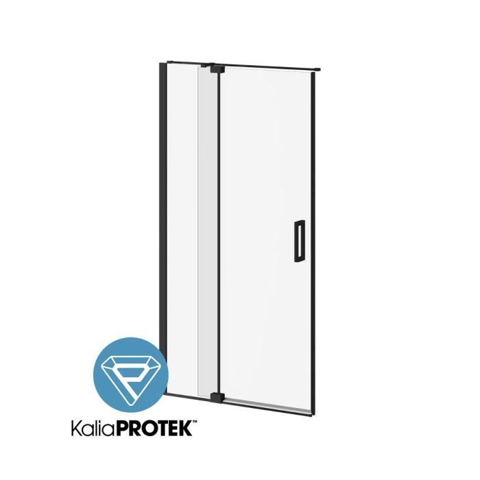 Porte de douche à pivot Distink 42 po x 77 po Noir mat