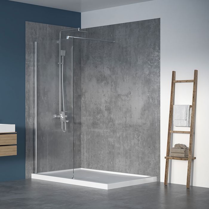 Écran de douche Walk-in 32 po chrome en alcôve