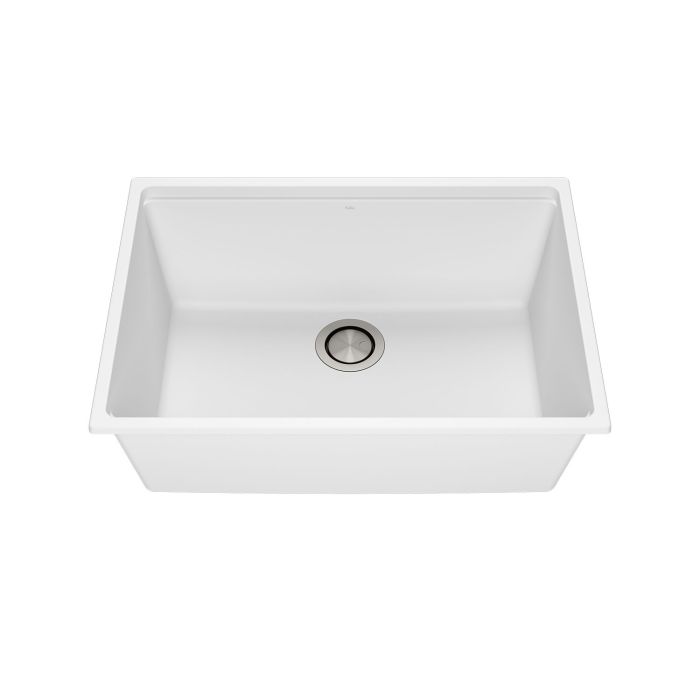 Évier de cuisine Bacia 27 po Sous-plan Granistone Blanc sable