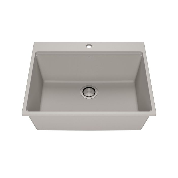 Évier de cuisine Bacia 27 po Encastré Granistone Gris galet