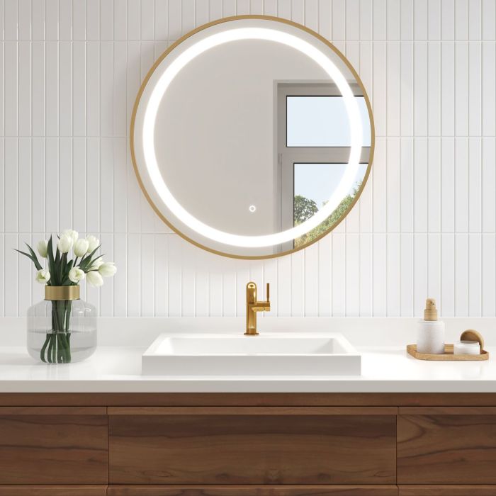 Miroir à éclairage Del pour salle de bains Effect 30 po