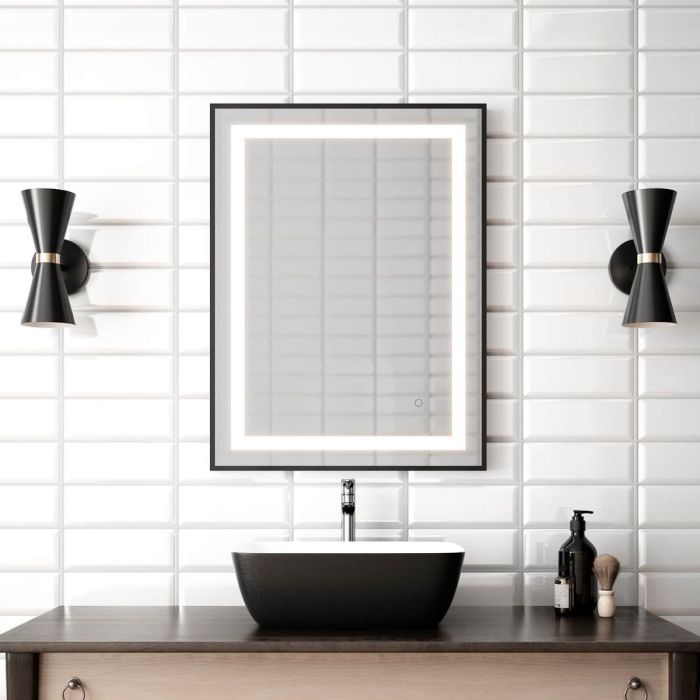 Miroir à éclairage Del pour salle de bain Effect 24 po