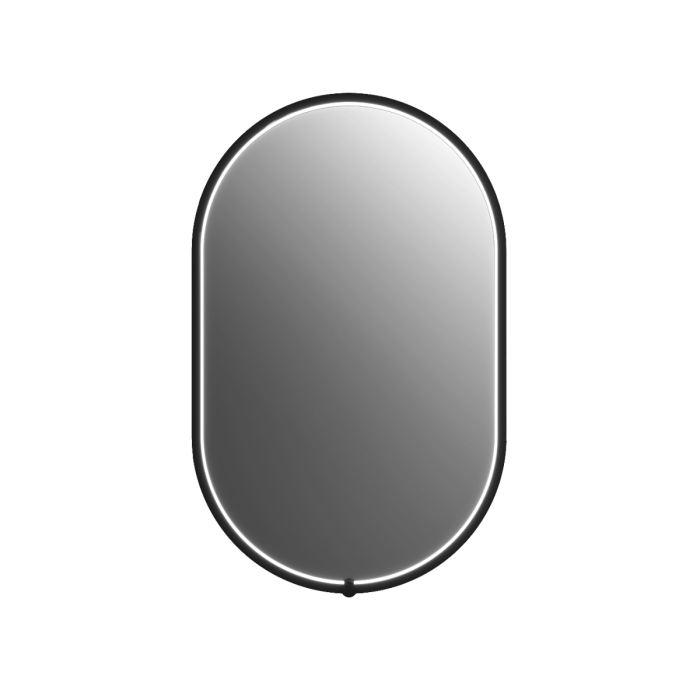 Miroir à éclairage Del pour salle de bain Nox 20 po Noir