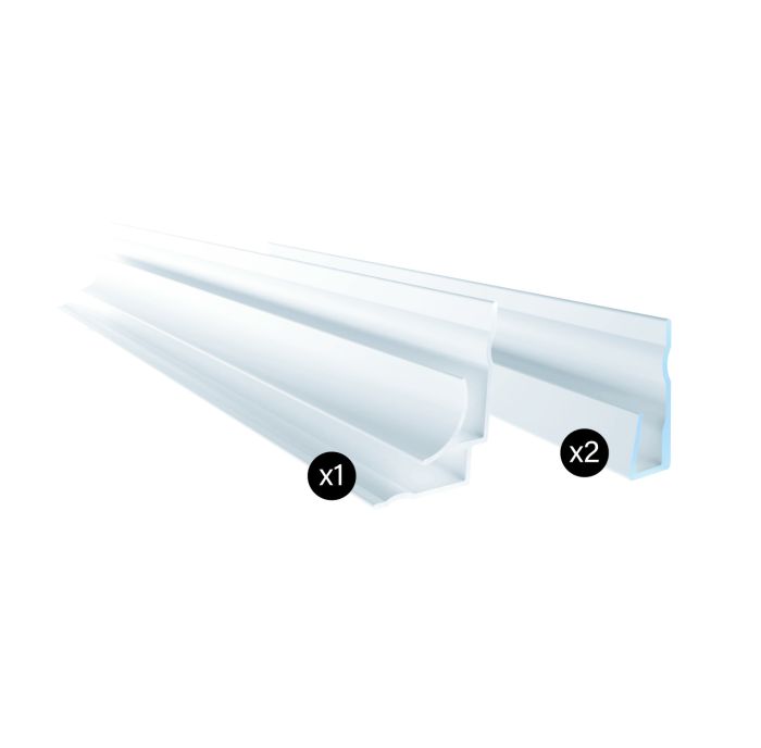 Kit d'aluminium pour installation en coin blanc blanc