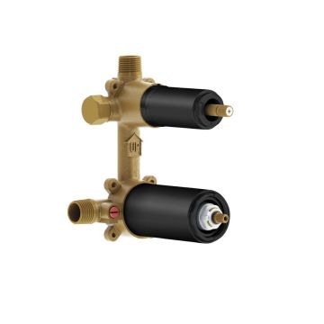 Valve 1/2 po de type T/P Aquatonik avec sélecteur intégré 2 voies Noir mat