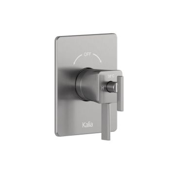 Finition pour valve coaxiale SquareOne 1/2 po de type Aquatonik avec sélecteur intégré 2 voies Nickel pur PVS