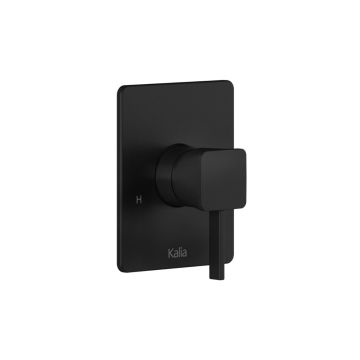 Finition pour valve à pression équilibrée ½" avec contrôle de volume (cartouche incluse) Sobrio 1/2 po Noir mat