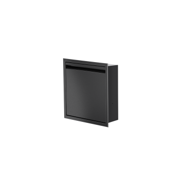 Niche de douche avec porte 12 po x 12 po noir mat