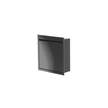 Niche de douche avec porte 12 po x 12 po PVD noir