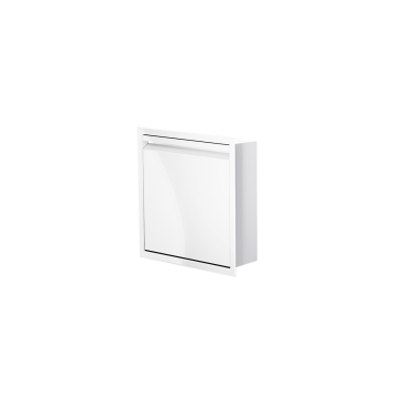 Niche de douche avec porte 12 po x 12 po blanc lustré