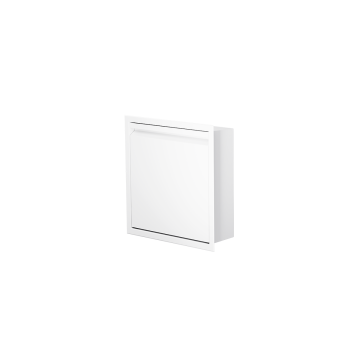 Niche de douche avec porte 12 po x 12 po blanc mat
