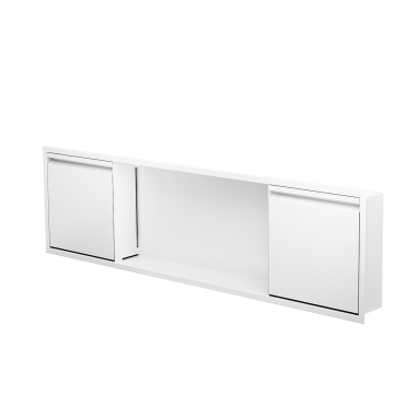 Niche de douche avec porte 12 po x 48 po blanc mat