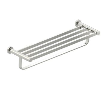 tablette porte-serviettes avec barre à serviette PORTO 137442 nickel poli