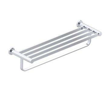 tablette porte-serviettes avec barre à serviette PORTO 137442 chrome poli