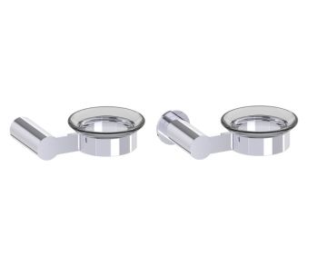 montage muraled porte-savon with Chrome Glass PORTO 137650 chrome poli