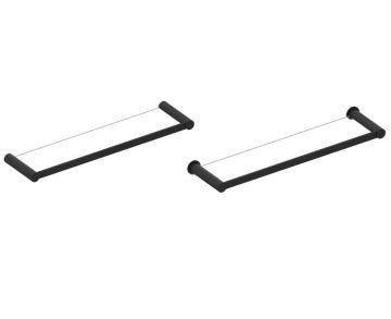 tablette en verre PORTO 137673 noir mat