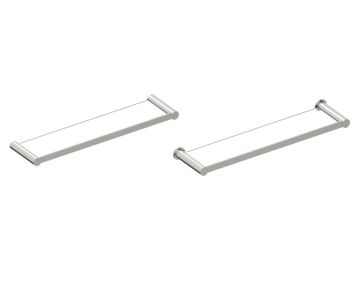 tablette en verre PORTO 137673 nickel brossé