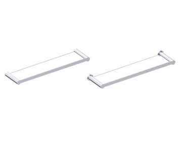 tablette en verre PORTO 137673 chrome poli