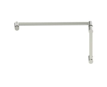 poignée de porte de douche décalée 8 po x 18 po PORTO 13770818 nickel brossé