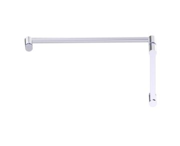 poignée de porte de douche décalée 8 po x 18 po PORTO 13770818 chrome poli