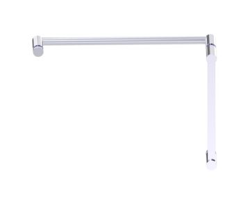 poignée de porte de douche décalée 12 po x 18 po PORTO 13771218 chrome poli