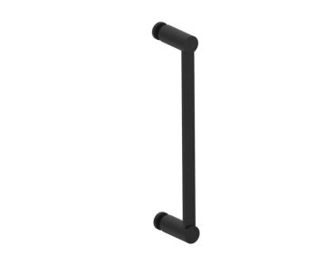 12 po poignée simple pour porte de douche en verre PORTO 1377512 noir mat