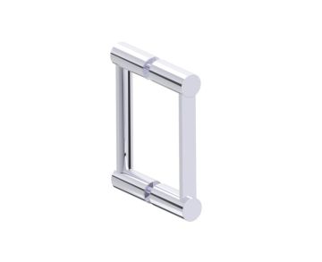 6 po poignée double pour porte de douche en verre PORTO 1377806 chrome poli