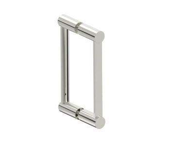 8 po poignée double pour porte de douche en verre PORTO 1377808 nickel poli