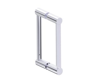 8 po poignée double pour porte de douche en verre PORTO 1377808 chrome poli