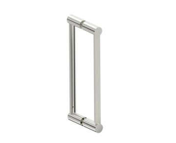 12 po poignée double pour porte de douche en verre PORTO 1377812 nickel poli