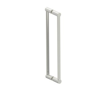 18 po poignée double pour porte de douche en verre PORTO 1377818 nickel poli