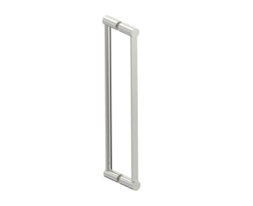 18 po poignée double pour porte de douche en verre PORTO 1377818 nickel brossé