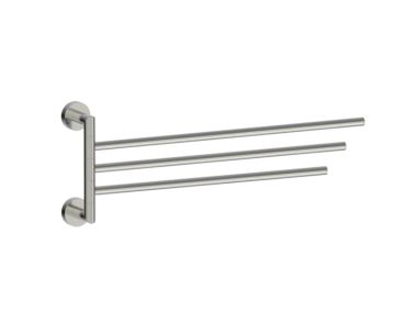 18 po barre à serviette triple pivotante OSLO 144111 nickel brossé