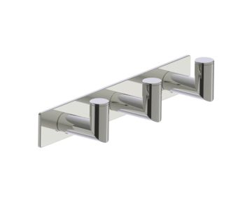 Triple Prong crochet à peignoir Deep OSLO 144134-3 nickel poli
