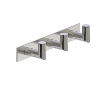 Triple Prong crochet à peignoir Deep OSLO 144134-3 nickel brossé