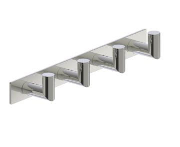 Quadruple Prong crochet à peignoir Deep OSLO 144134-4 nickel poli