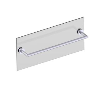 barre à serviette 18 po traversant pour verre OSLO 144180TG chrome poli