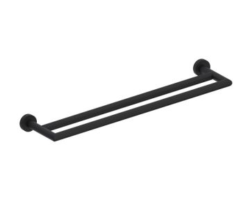 barre à serviette double 18 po OSLO 144182 noir mat