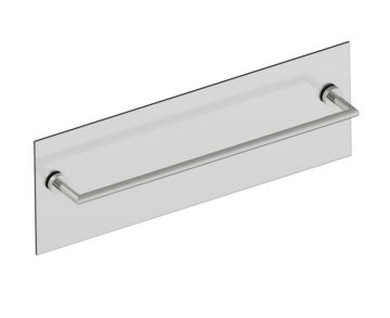 barre à serviette 24 po traversant pour verre OSLO 144240TG nickel brossé