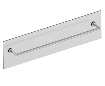 barre à serviette 30 po traversant pour verre OSLO 144300TG nickel poli