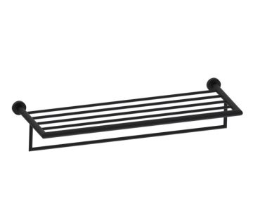 24 po tablette porte-serviettes avec barre à serviette OSLO 144442 noir mat
