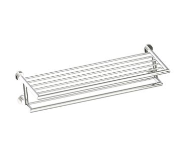 24 po tablette porte-serviettes avec barre à serviette double OSLO 144444 nickel poli