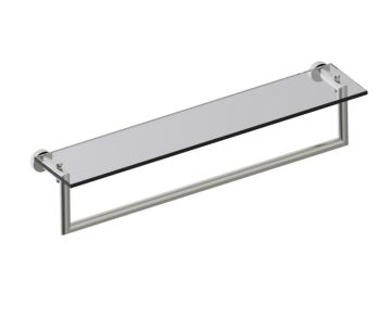 24 po tablette en verre avec barre à serviette OSLO 144678 nickel poli