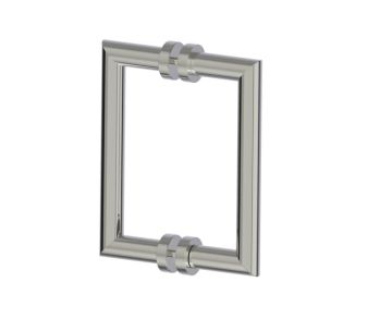 poignée double pour porte de douche 8 po OSLO 1447808 nickel poli