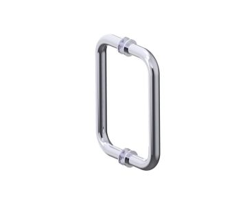 poignée double pour porte de douche 8 po NICE 1707808 chrome poli