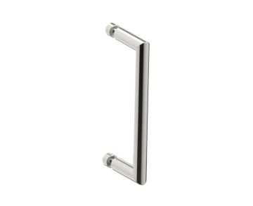 8 po poignée simple pour porte de douche SEVILLE 1887508 nickel brossé