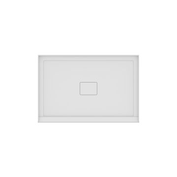 Base de douche Rouge 4832 blanche pour alcove en acrylique avec drain central