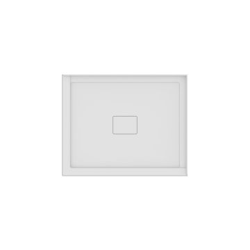 Base de douche Rouge 4234 blanche en coin à droite en acrylique avec drain central